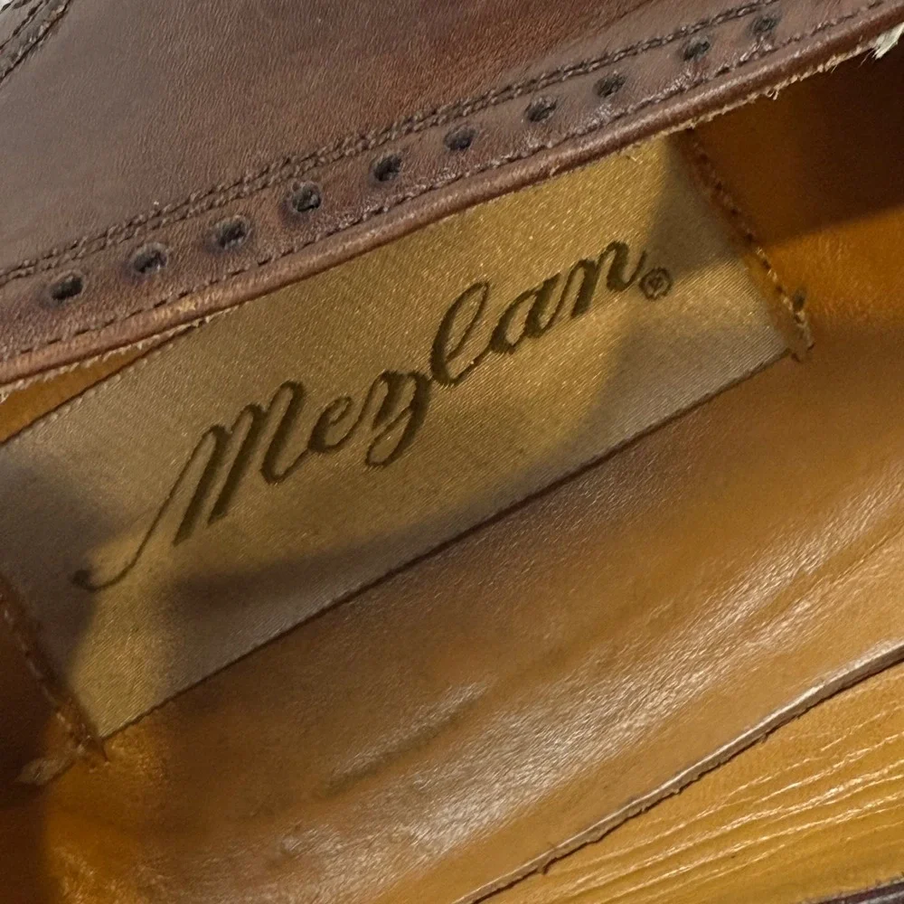 Mezlan Florence Wingtip Oxford Shoes‎ Men's 11.5 B Brown Leather Made in Spain